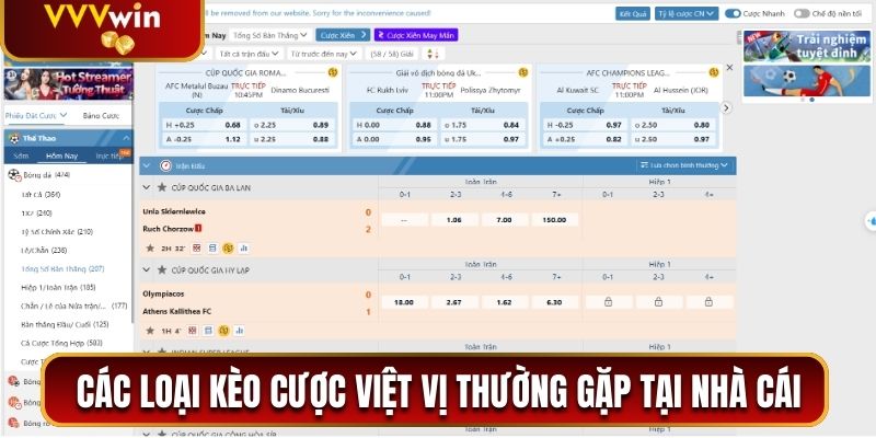 Kèo Việt Vị - Hướng Dẫn Cược Việt Vị Từ A-Z Cho Người Mới 2 Các loại kèo cược việt vị thường gặp tại nhà cái