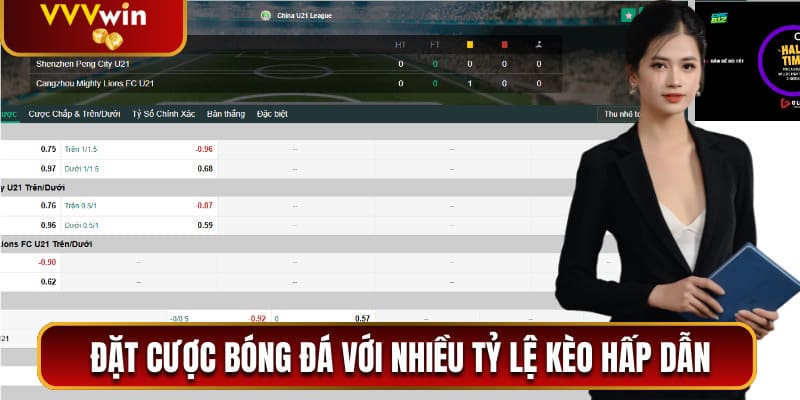 Khám Phá IM Sports - Sảnh Thể Thao Hàng Đầu Tại VVVWin 3 Đặt cược bóng đá với nhiều tỷ lệ kèo hấp dẫn
