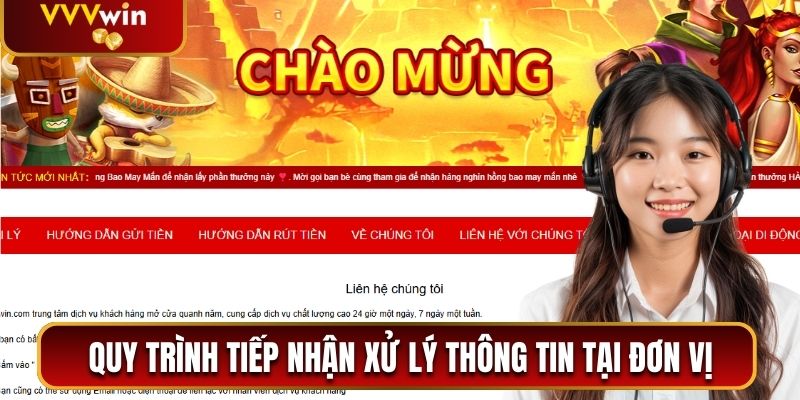 Quy trình tiếp nhận xử lý thông tin tại đơn vị
