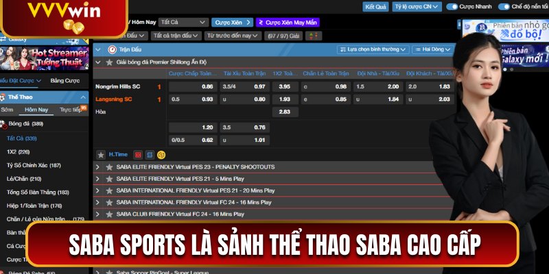 Khám Phá Saba Sports VVVwin - Sảnh Thể Thao Đáng Trải Nghiệm 1 Saba Sports là sảnh cược thể thao saba hấp dẫn tại VVVwin